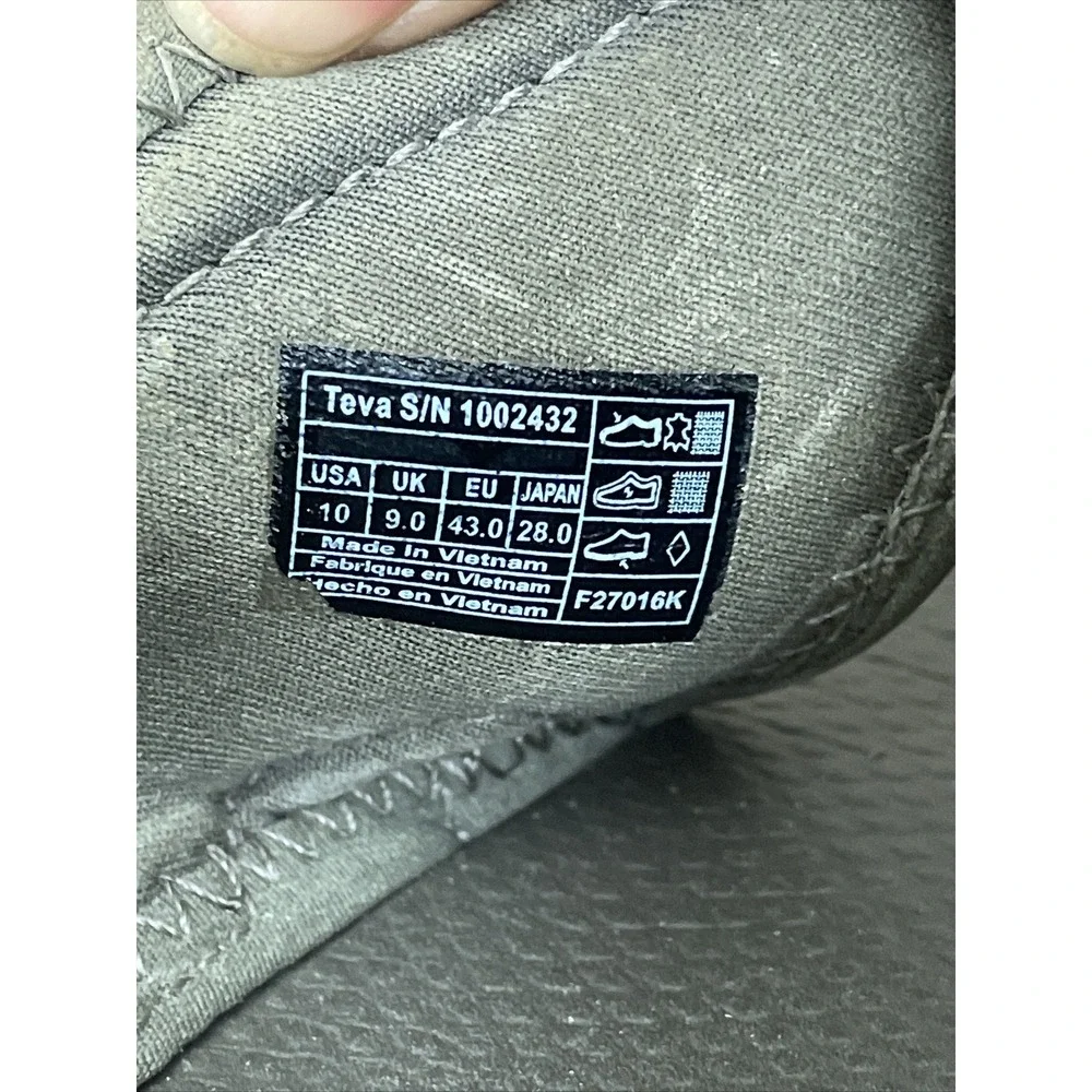 Teva Flip Flop‎ Sandal Mens 10 Comfort House Shoes Outdoors Gray Brown Casual